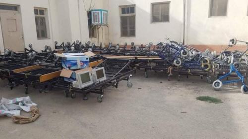 Wir haben ein Krankenhaus in Afghanistan mit mit Betten, Rollstühlen, Rollatoren und zwei Ultraschallgeräten, sowie Monitoren unterstützt.